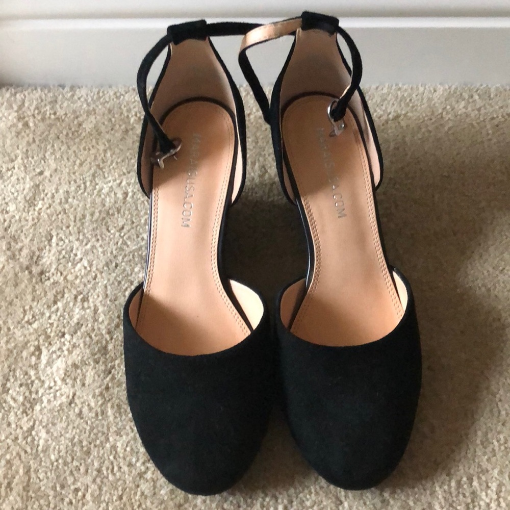 Marais USA worn 1 time, black round toe, velvet